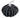 A&B Fabric Black Striped Pumpkin 7" x 7" - Uncategorized Merchandise
