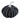A&B Fabric Black Striped Pumpkin 7" x 7" - Uncategorized Merchandise
