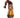 Brown-Orange Fabric Gnome Figurine 6" x 19"