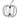 Bent Metal Wire Pumpkin Large 5.5"