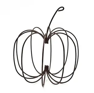Bent Metal Wire Pumpkin Large 5.5"