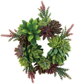 Succulent Wreath 6"