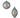 Regency Blue/Gold Jewel Glass Ornament (2 Asst) 4-6" - Holiday Ornaments Merchandise