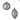 Regency Blue/Gold Jewel Glass Ornament (2 Asst) 4-6" - Holiday Ornaments Merchandise