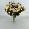 GSC Mum Bush Cream 15.5" - Artificial Flora Hanging Basket & Porch Pots