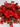 GSC Mum Bush Red/Orange 15.5" - Artificial Flowering Plants Hanging Basket & Porch Pots