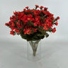 GSC Mum Bush Red/Orange 15.5" - Artificial Flowering Plants Hanging Basket & Porch Pots