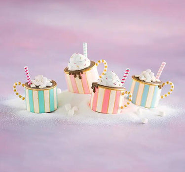 Park Hill Resin Hot Chocolate Ornament 4.5" (4 Asst) - Holiday Ornaments Merchandise