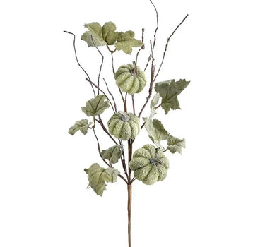 Allstate Pumpkin Spray Green 17.5" - Artificial Non-Flowering Plants Silk