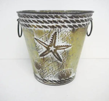 Metal Starfish Pot 6.5"H