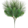 Canyon Mixed Pine Spray x9, 20-inch green silk artificial pine stems