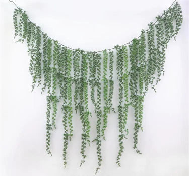 Select Silk Cluster Weeping Garland, green, 6 ft length