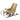 Allstate Wood Sleigh Candleholder 4.5H x 7.5"L - Candle Holders Merchandise