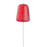 Beaded Gumdrop Pick red silk ornament, 20 inches, Allstate