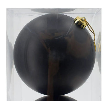 A&B Shatterproof Matte Black Ball Ornament 6" - Holiday Ornaments Merchandise