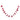 Wool Merry Christmas garland in red, fuzzy letters on string, 48-inch length