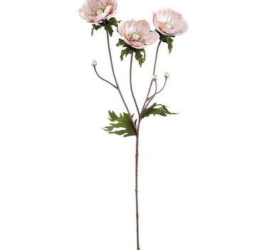 Allstate Luxe Velvet Anemone Spray Blush 29" - Artificial Flowering Plants Silk