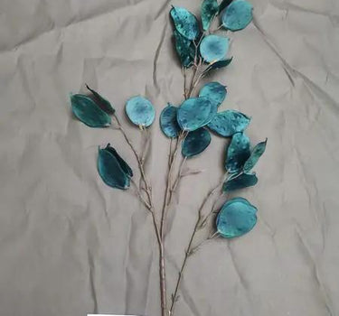 Select Silver Dollar Spray Turquoise 42" - Uncategorized Silk