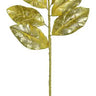 Metallic Fabric Magnolia Leaf Spray Gold, silk, 30 inches, Select