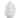 Glass Santa ornament, antique cream finish, 5-inch size.