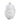 Glass Santa ornament, antique cream finish, 5-inch size.