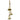 Bell ornament set (x3), antique gold finish, rope-hung Allstate merchandise