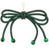 Allstate Sparkle Bow Ornament w/ Bells Green 5.5" - Holiday Ornaments Merchandise