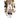 White/Brown Holiday Bear 18-inch plush by Allstate, fur-trimmed coat, carrying a small tree and wooden skis.
