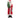 Santa figurine in a red coat with white fur trim, holding a Christmas tree and lantern, 20 inches tall.