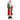 Santa figurine in a red coat with white fur trim, holding a Christmas tree and lantern, 20 inches tall.