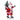 Santa figurine holding a small Christmas tree, 14 inches tall, red suit with white trim