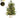 Lit silk mixed pine tree in Santa container, 23 inches, battery-operated warm lights