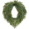 Silk oval willow pine wreath, green, 24-inch, Allstate