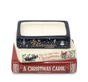 Holiday Classics Stacked Books Candle