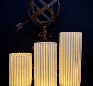 Aurora LED Column Lamp 3.75" x 10" - Evergreen Home and Floral