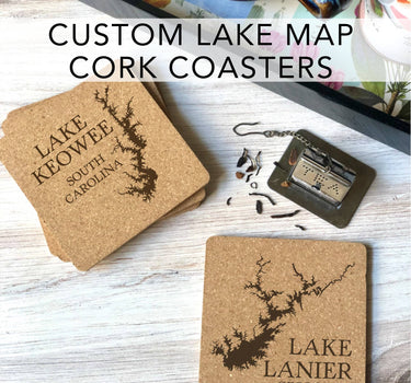 Lake of the Ozarks Map Cork Coaster