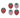Hazel Mazel Beaded Strawberry Coaster (2 Asst) 4.75"L x 3.75"W - Coasters Merchandise