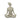 A&B Beige Resin-Stone Yoga Lady Figurine in Cross-Legged Pose 7" x 9" - Figurines Merchandise