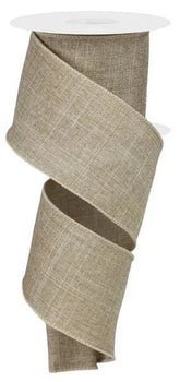 Beige Royal Burlap Ribbon 2.5" X 10Yd - Evergreen Home and Floral