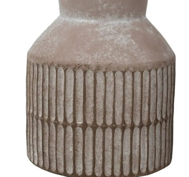A&B Beige Sand-Cement Vase (3 Asst) 6"H - Vases Merchandise
