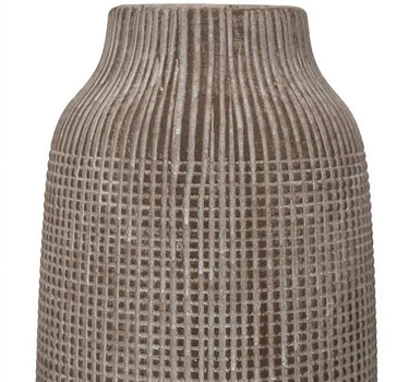 A&B Beige Sand-Cement Vase (3 Asst) 6"H - Vases Merchandise