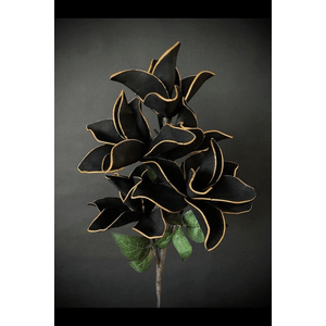 Light Garden Black-Gold Foam Flower Spray 31" - Artificial Flowering Plants Silk