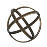 A&B Black-Gold Iron Orb Large 6"D - Sculptures & Statues Merchandise
