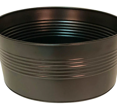 SNK Black Metal Dish Garden Container 8.5" x 4" - Planters Merchandise