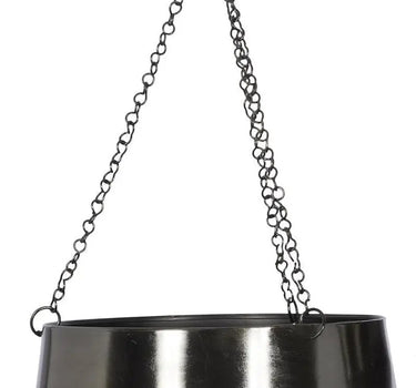 Deco Marché Black Metal Hanging Planter Large 7" - Planters Merchandise