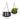 Deco Marché Black Metal Hanging Planter Large 7" - Planters Merchandise