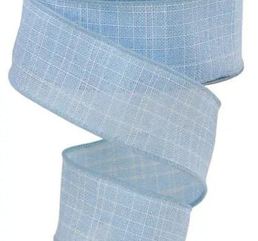 Blue Check Royal Burlap Ribbon 1.5" X 10Yd - Evergreen Home and Floral