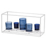 A&B Blue Metal/Glass 5-Votive Candle Holder 16.5" x 7.5" - Candle Holders Merchandise