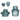RAZ Blue Vintage Candle Holder (2 Sizes) 2-3" - Uncategorized Merchandise
