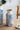 A&B Blue-White Ceramic Floral Print Vase 5.7"D x 12.5"H - Vases Merchandise